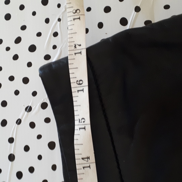 Jeanswest black genuine leather Skirt Size 14 - Picture 11 of 12